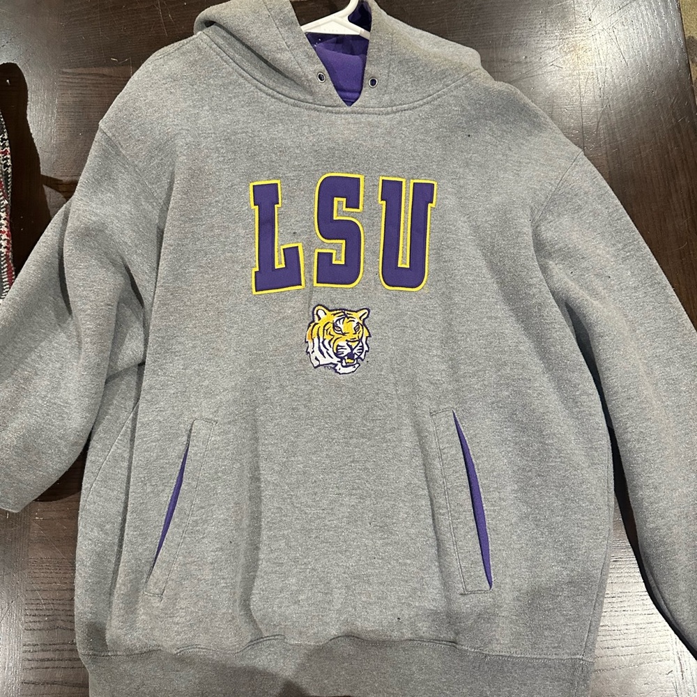 LSU grey hoodie. Size small